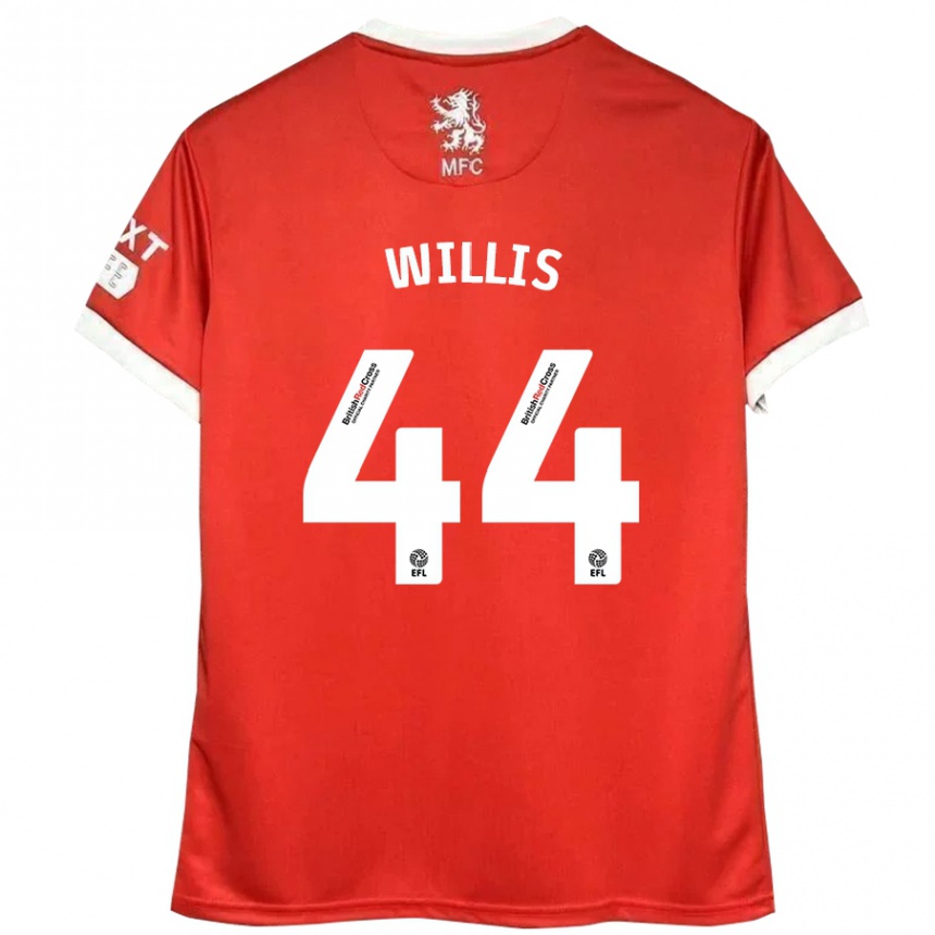 Niño Fútbol Camiseta Pharrell Willis #44 Rojo Blanco 1ª Equipación 2024/25 México