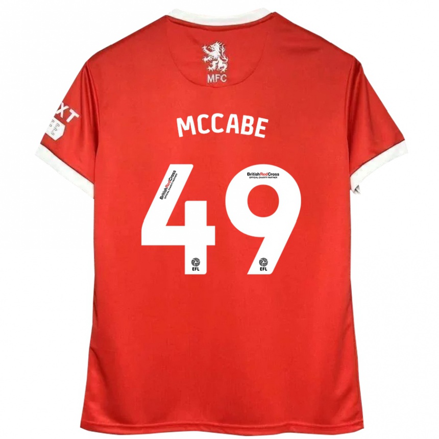 Niño Fútbol Camiseta Law Mccabe #49 Rojo Blanco 1ª Equipación 2024/25 México