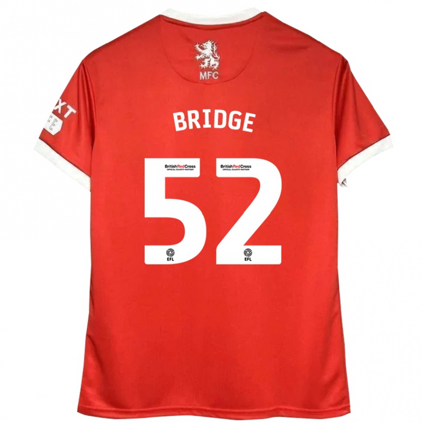 Niño Fútbol Camiseta Aj Bridge #52 Rojo Blanco 1ª Equipación 2024/25 México