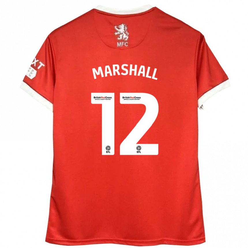 Niño Fútbol Camiseta Eve Marshall #12 Rojo Blanco 1ª Equipación 2024/25 México