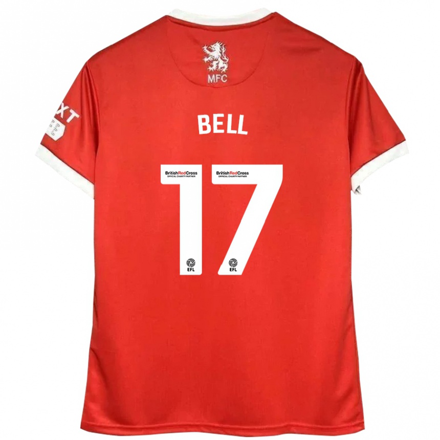 Niño Fútbol Camiseta Millie Bell #17 Rojo Blanco 1ª Equipación 2024/25 México