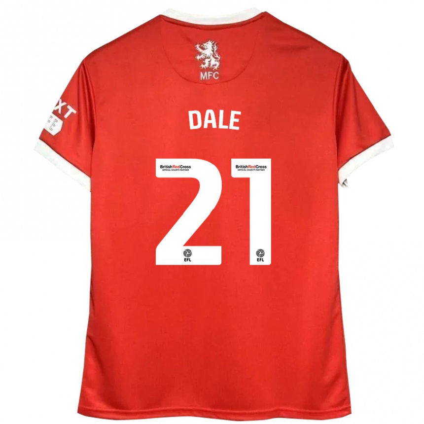 Niño Fútbol Camiseta Faye Dale #21 Rojo Blanco 1ª Equipación 2024/25 México