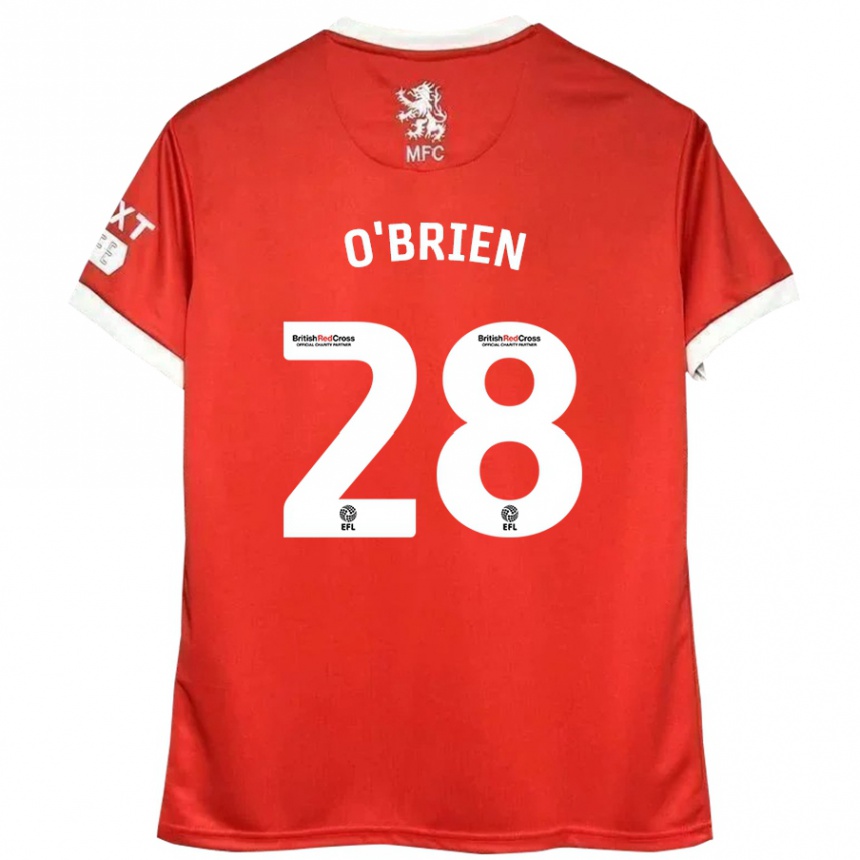 Niño Fútbol Camiseta Lewis O'brien #28 Rojo Blanco 1ª Equipación 2024/25 México