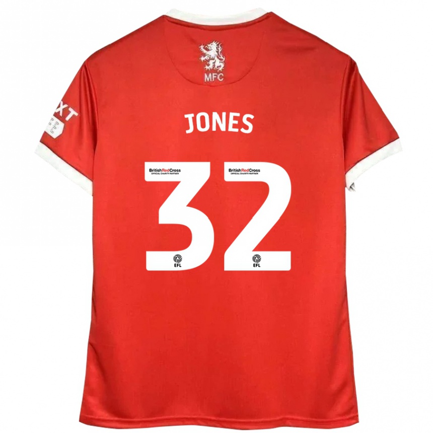 Niño Fútbol Camiseta Jamie Jones #32 Rojo Blanco 1ª Equipación 2024/25 México