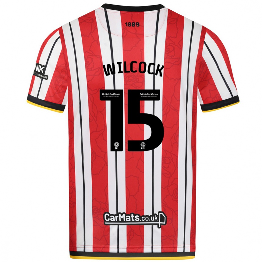 Niño Fútbol Camiseta Tamara Wilcock #15 Rojo Blanco Rayas 1ª Equipación 2024/25 México