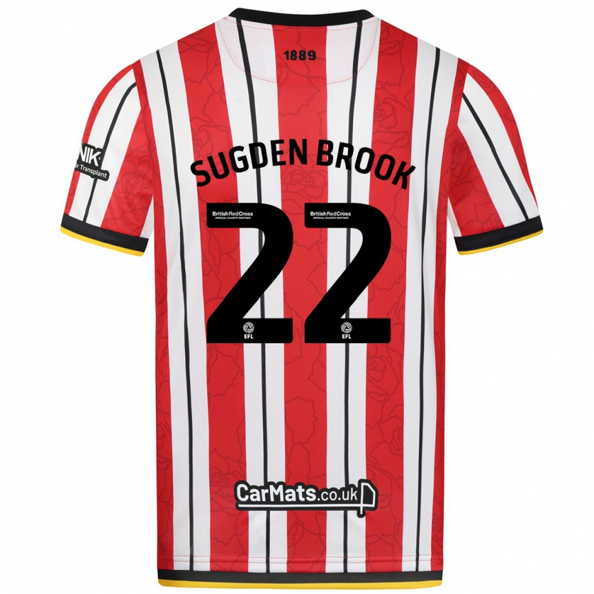 Niño Fútbol Camiseta Darcie Sugden-Brook #22 Rojo Blanco Rayas 1ª Equipación 2024/25 México