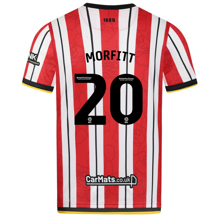 Niño Fútbol Camiseta Izzy Morfitt #20 Rojo Blanco Rayas 1ª Equipación 2024/25 México