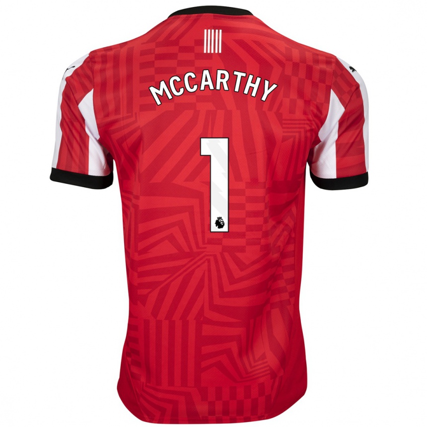 Niño Fútbol Camiseta Alex Mccarthy #1 Rojo Blanco 1ª Equipación 2024/25 México