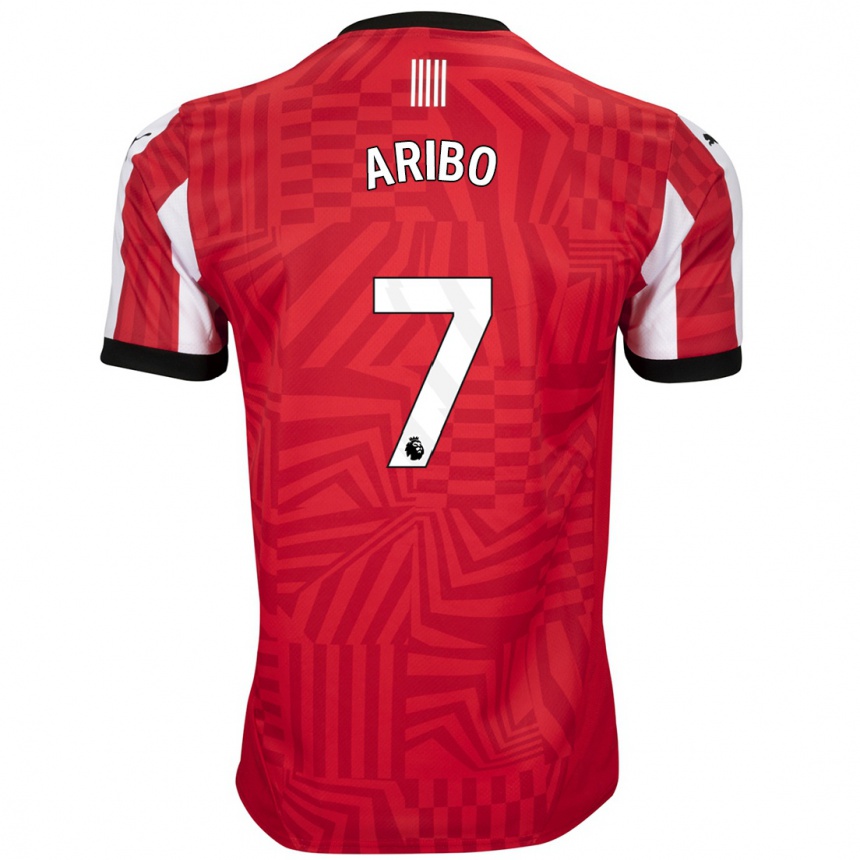 Niño Fútbol Camiseta Joe Aribo #7 Rojo Blanco 1ª Equipación 2024/25 México