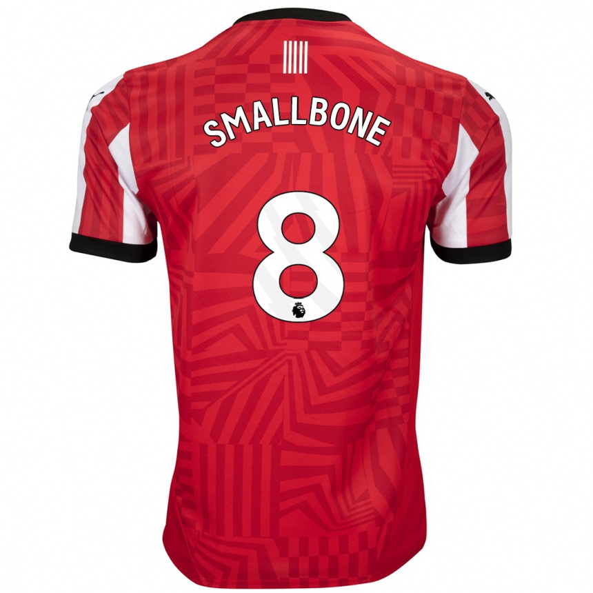 Niño Fútbol Camiseta Will Smallbone #8 Rojo Blanco 1ª Equipación 2024/25 México