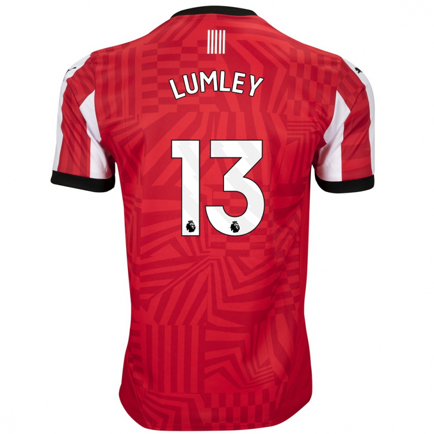 Niño Fútbol Camiseta Joe Lumley #13 Rojo Blanco 1ª Equipación 2024/25 México