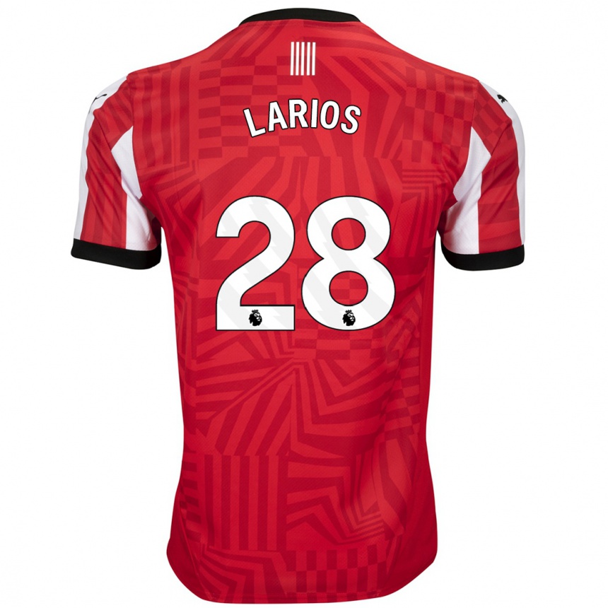 Niño Fútbol Camiseta Juan Larios #28 Rojo Blanco 1ª Equipación 2024/25 México