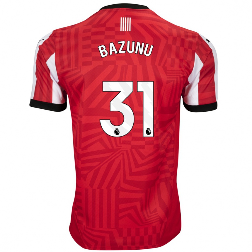 Niño Fútbol Camiseta Gavin Bazunu #31 Rojo Blanco 1ª Equipación 2024/25 México