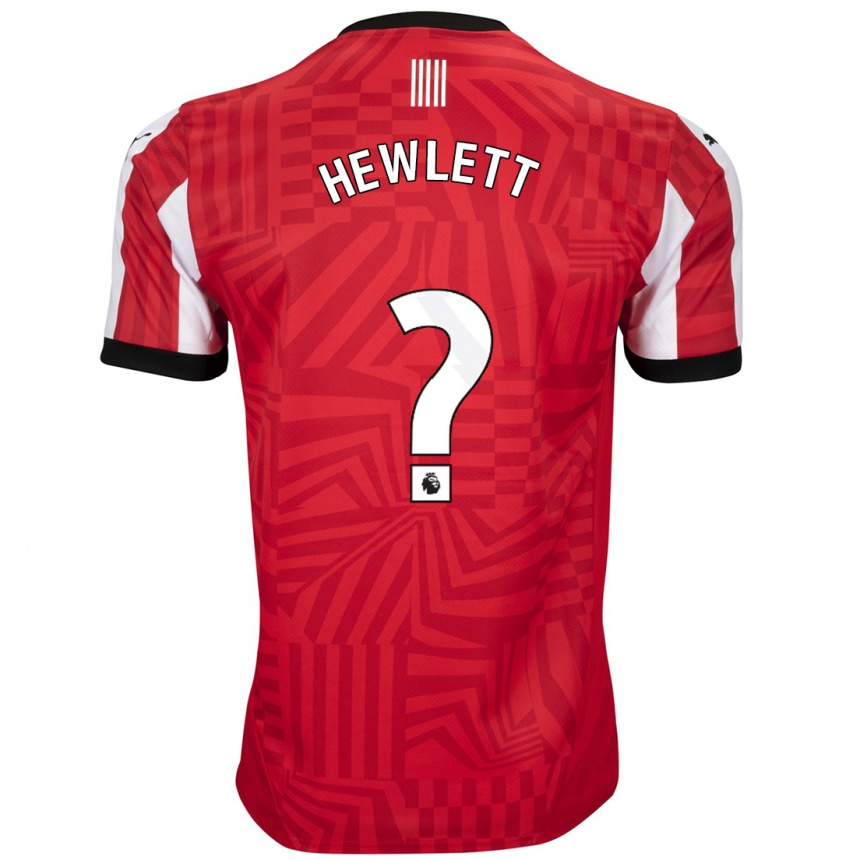 Niño Fútbol Camiseta Jem Hewlett #0 Rojo Blanco 1ª Equipación 2024/25 México