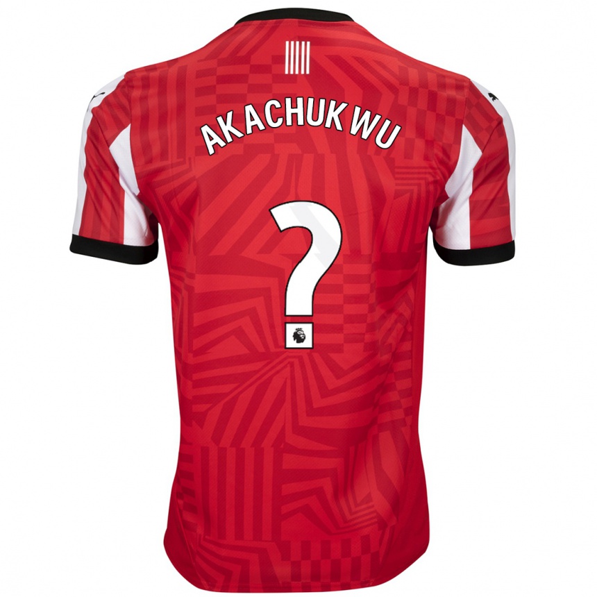 Niño Fútbol Camiseta Romeo Akachukwu #0 Rojo Blanco 1ª Equipación 2024/25 México