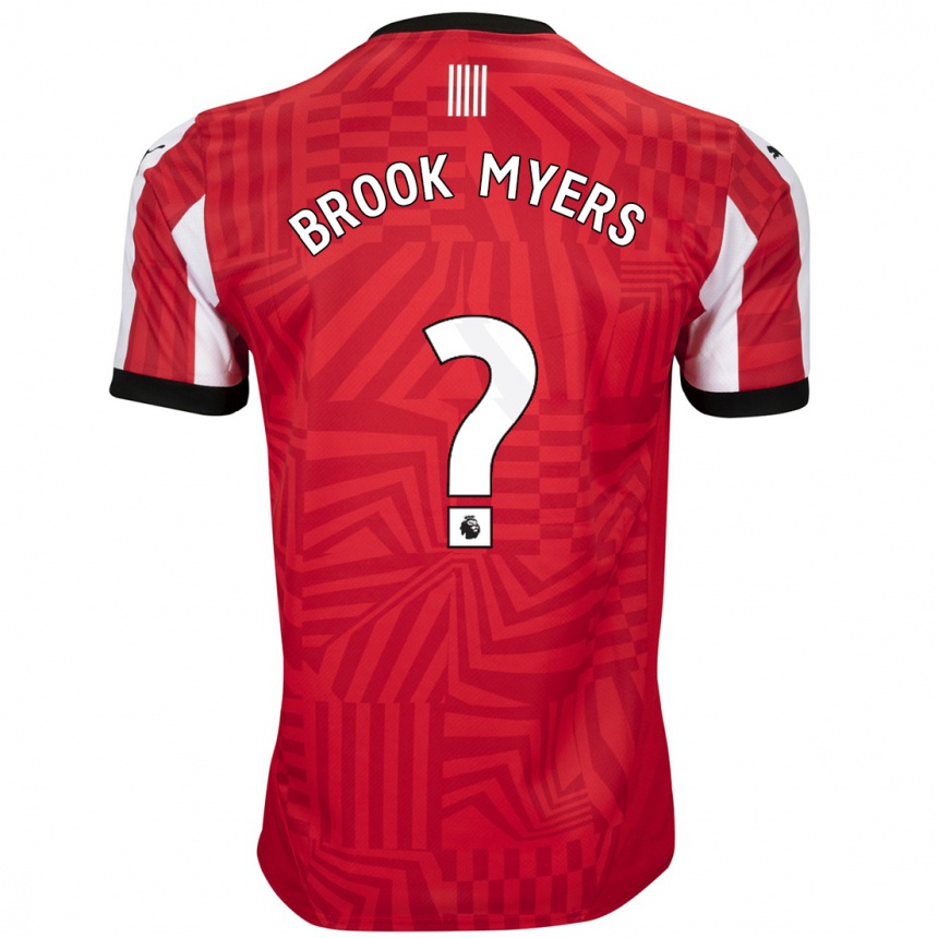 Niño Fútbol Camiseta Brook Myers #0 Rojo Blanco 1ª Equipación 2024/25 México