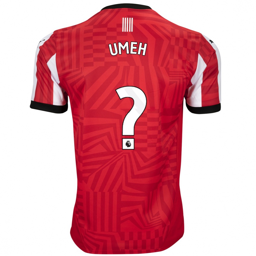 Niño Fútbol Camiseta Leo Umeh #0 Rojo Blanco 1ª Equipación 2024/25 México