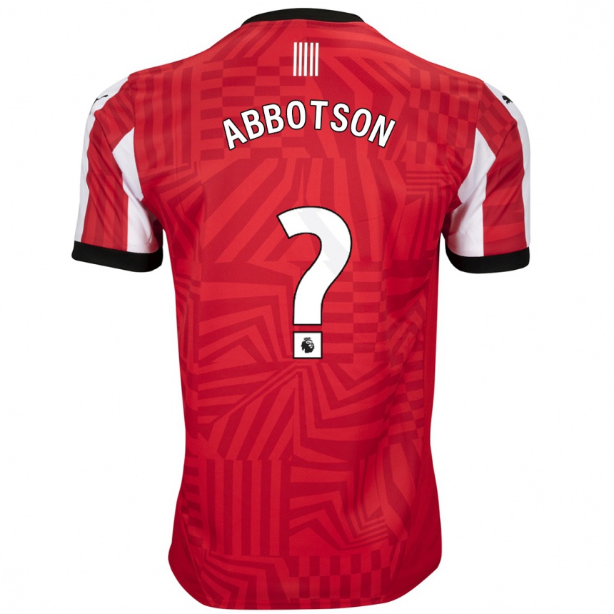 Niño Fútbol Camiseta Oscar Abbotson #0 Rojo Blanco 1ª Equipación 2024/25 México