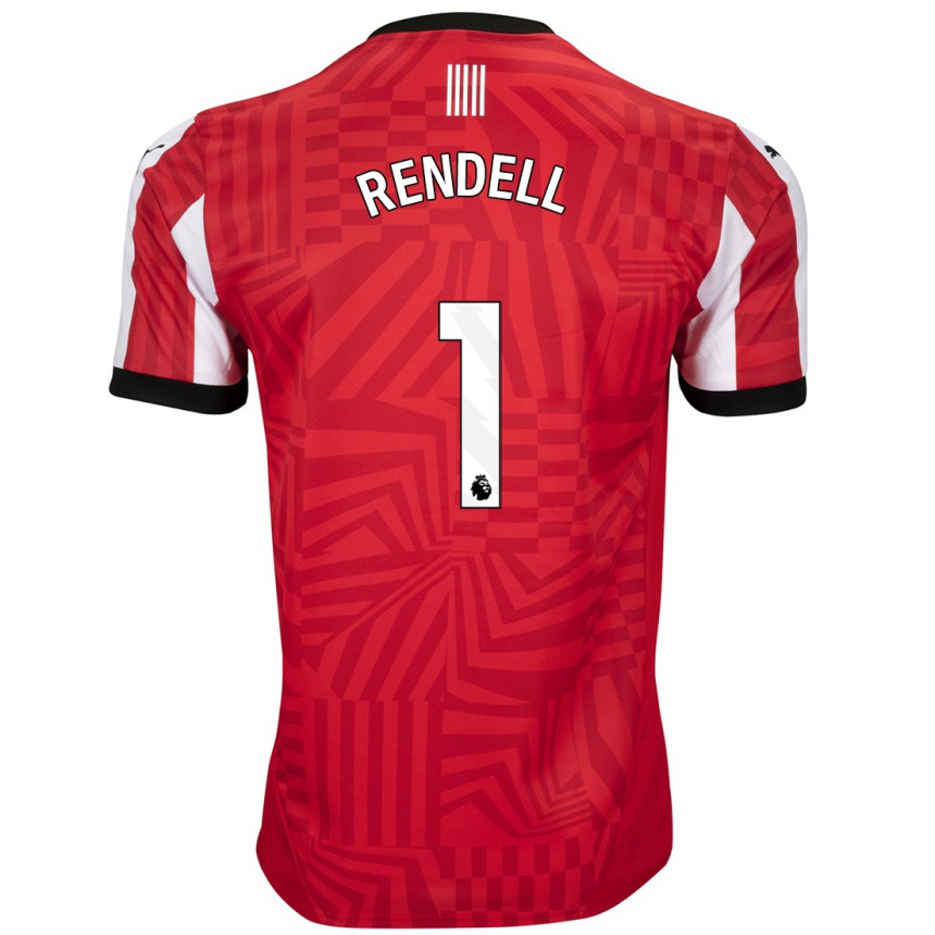 Niño Fútbol Camiseta Kayla Rendell #1 Rojo Blanco 1ª Equipación 2024/25 México