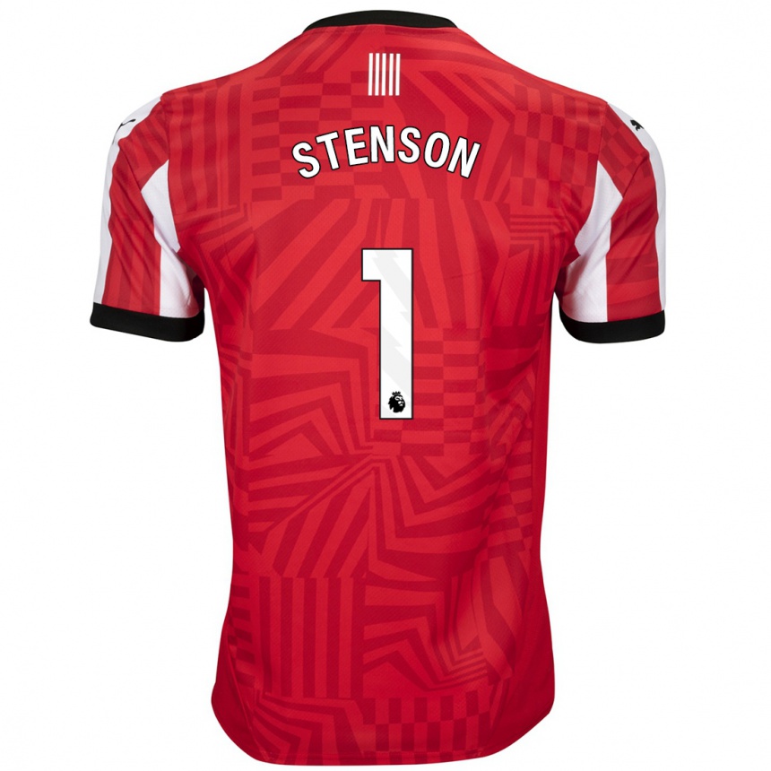 Niño Fútbol Camiseta Fran Stenson #1 Rojo Blanco 1ª Equipación 2024/25 México