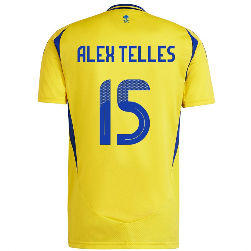 Niño Fútbol Camiseta Alex Telles #15 Amarillo Azul 1ª Equipación 2024/25 México