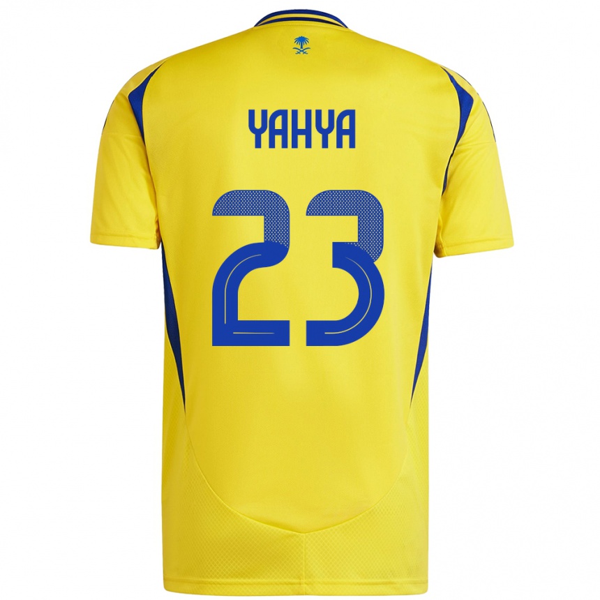 Niño Fútbol Camiseta Ayman Yahya #23 Amarillo Azul 1ª Equipación 2024/25 México