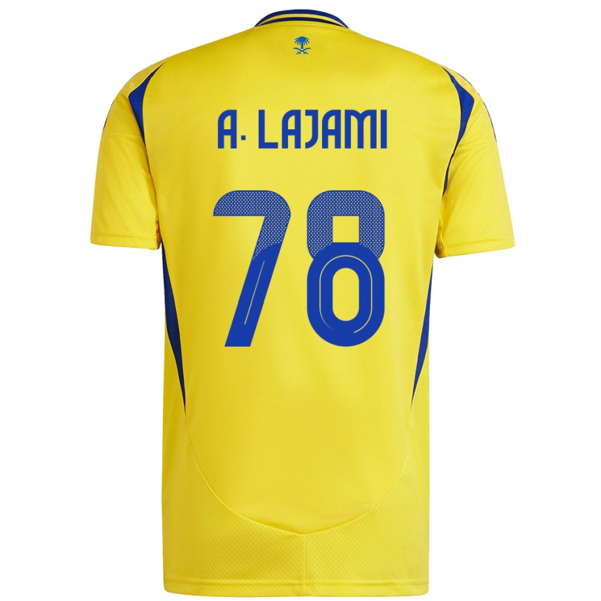 Niño Fútbol Camiseta Ali Lajami #78 Amarillo Azul 1ª Equipación 2024/25 México