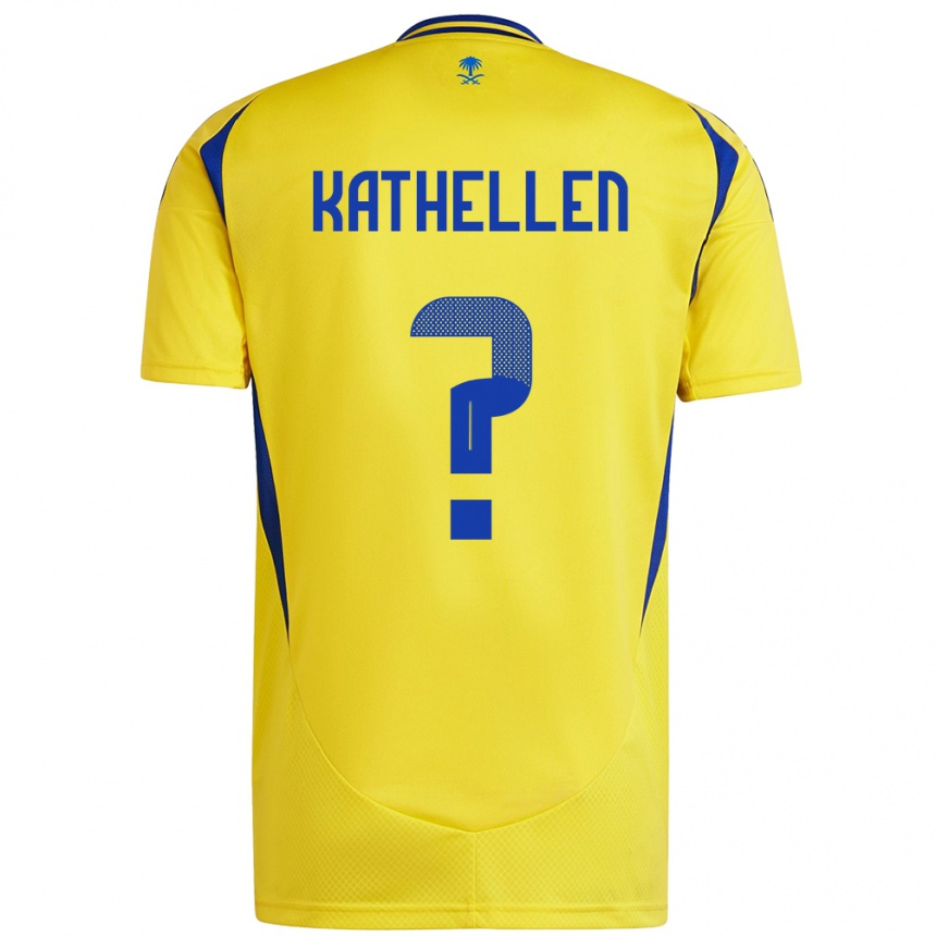 Niño Fútbol Camiseta Kathellen #0 Amarillo Azul 1ª Equipación 2024/25 México