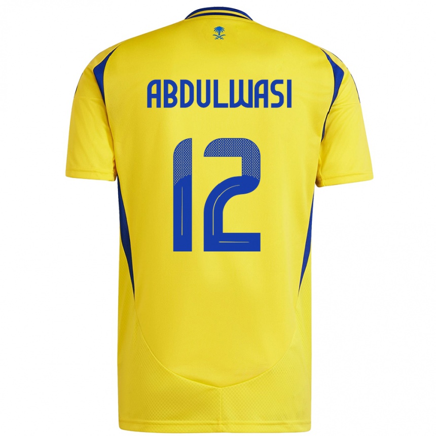 Niño Fútbol Camiseta Dalal Abdulwasi #12 Amarillo Azul 1ª Equipación 2024/25 México