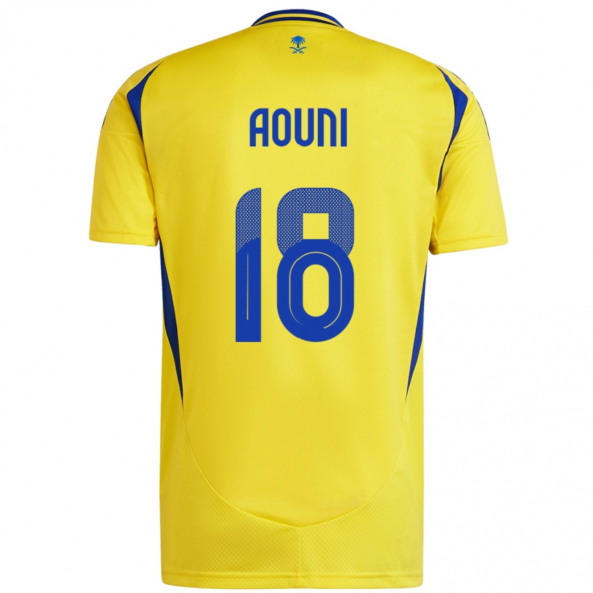 Niño Fútbol Camiseta Samia Aouni #18 Amarillo Azul 1ª Equipación 2024/25 México