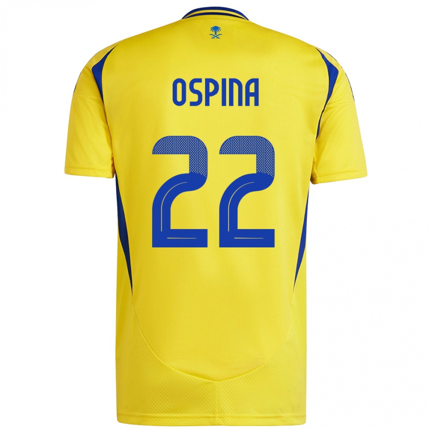 Niño Fútbol Camiseta David Ospina #22 Amarillo Azul 1ª Equipación 2024/25 México