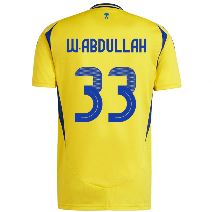 Niño Fútbol Camiseta Waleed Abdullah #33 Amarillo Azul 1ª Equipación 2024/25 México