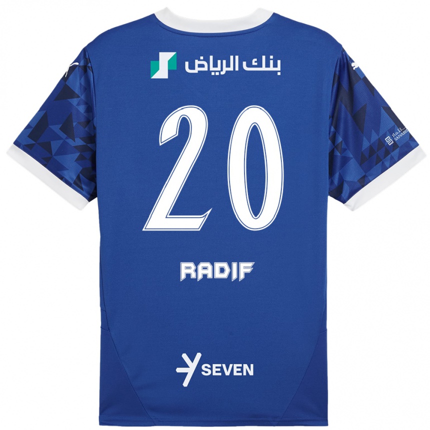 Niño Fútbol Camiseta Abdullah Radif #20 Azul Oscuro Blanco 1ª Equipación 2024/25 México