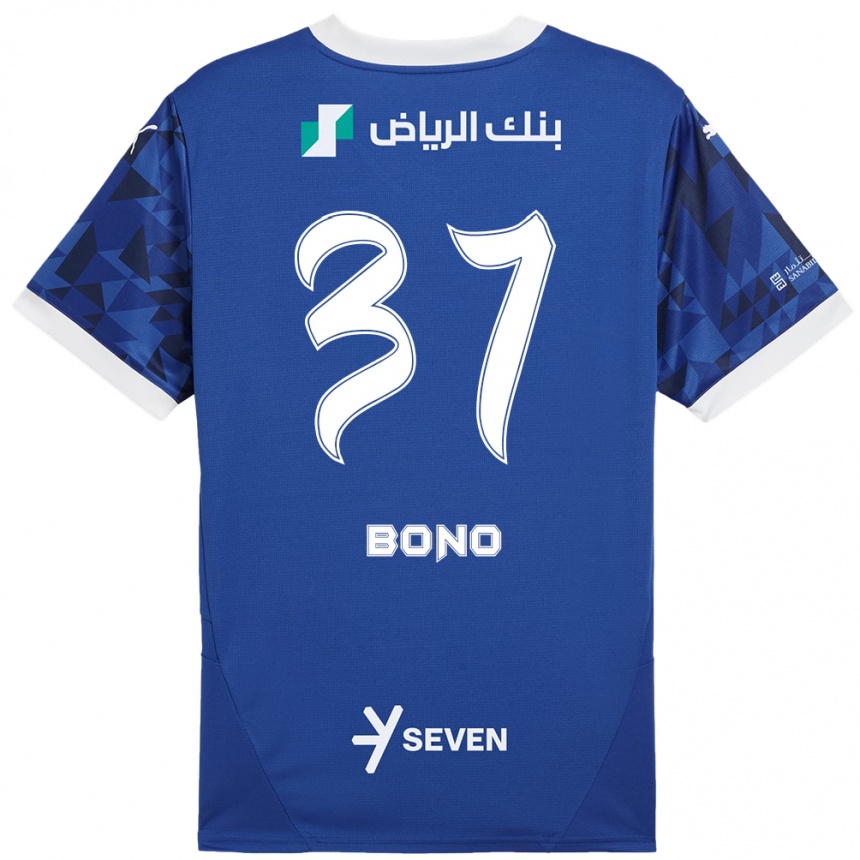 Niño Fútbol Camiseta Bono #37 Azul Oscuro Blanco 1ª Equipación 2024/25 México