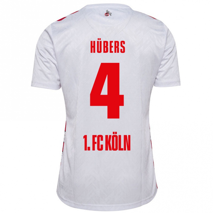 Niño Fútbol Camiseta Timo Hübers #4 Blanco Rojo 1ª Equipación 2024/25 México