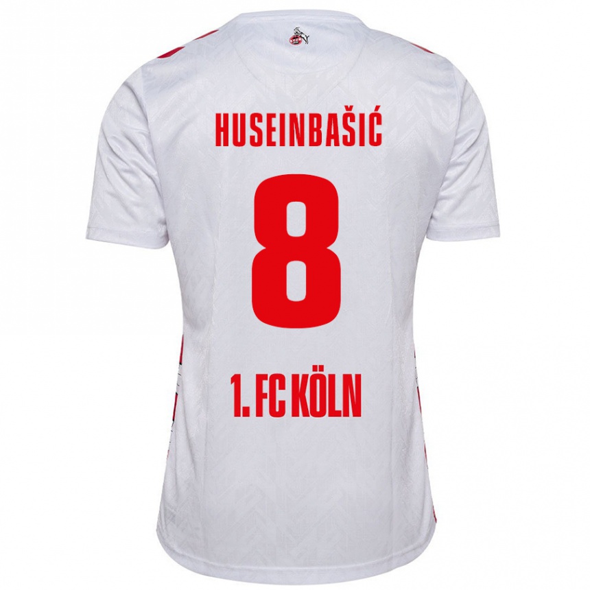 Niño Fútbol Camiseta Denis Huseinbasic #8 Blanco Rojo 1ª Equipación 2024/25 México