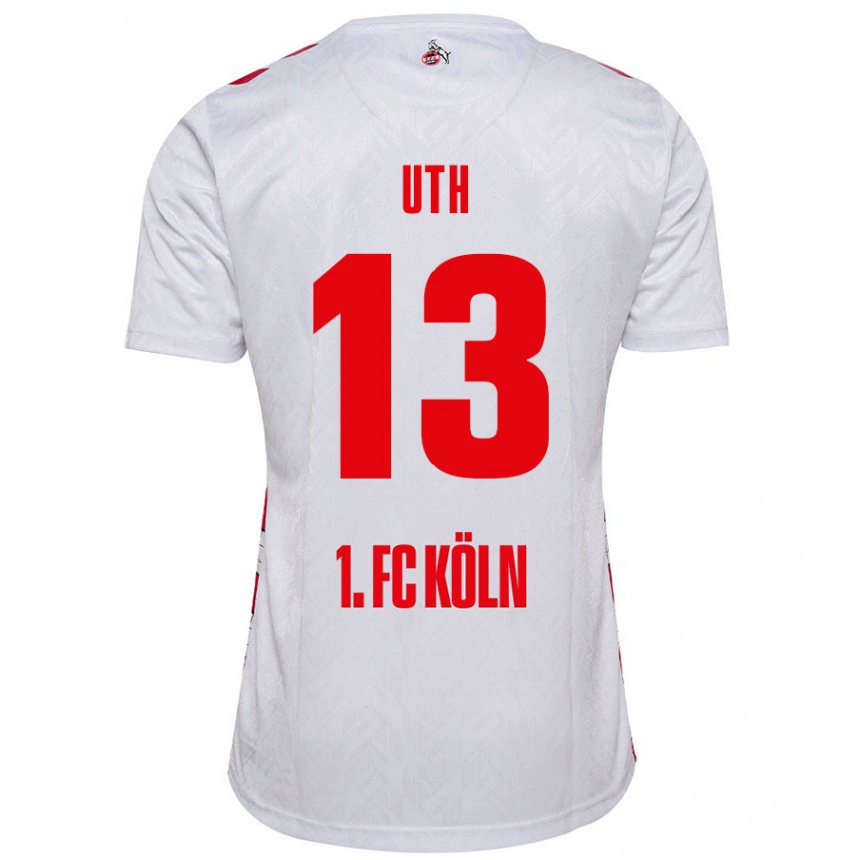 Niño Fútbol Camiseta Mark Uth #13 Blanco Rojo 1ª Equipación 2024/25 México