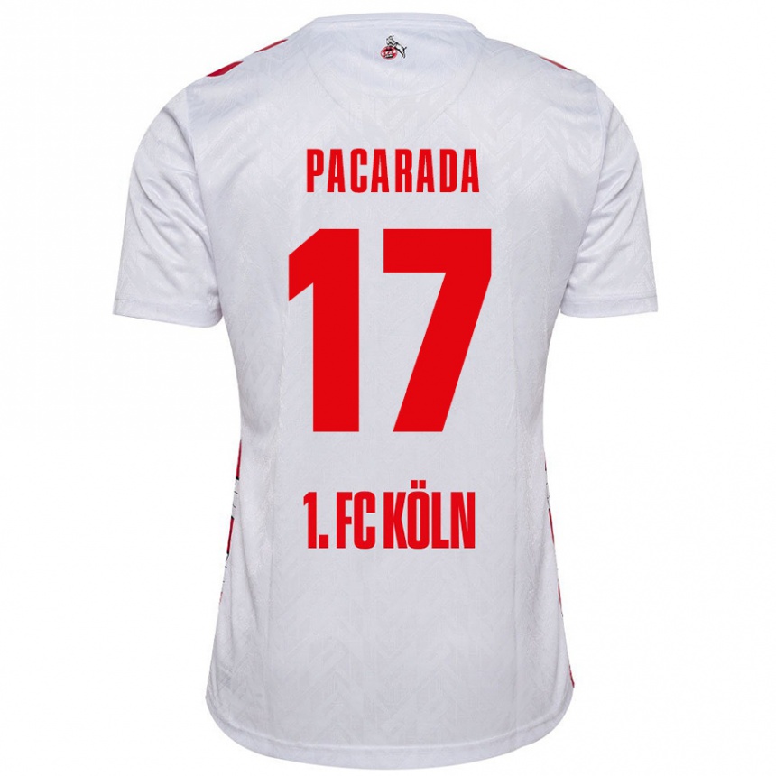 Niño Fútbol Camiseta Leart Paçarada #17 Blanco Rojo 1ª Equipación 2024/25 México