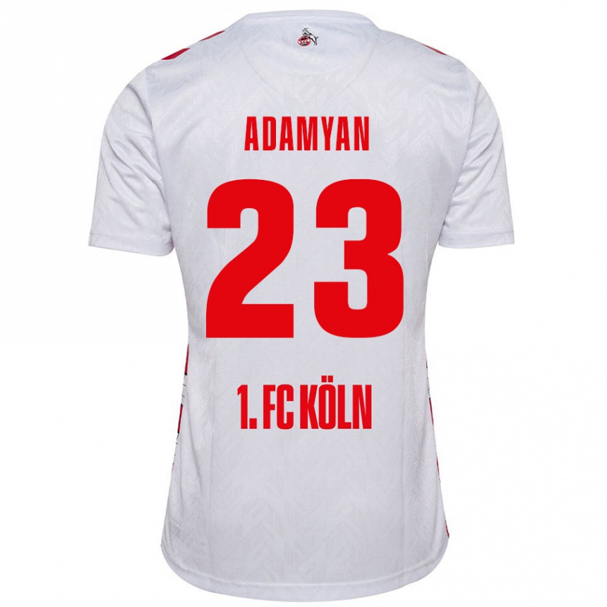 Niño Fútbol Camiseta Sargis Adamyan #23 Blanco Rojo 1ª Equipación 2024/25 México