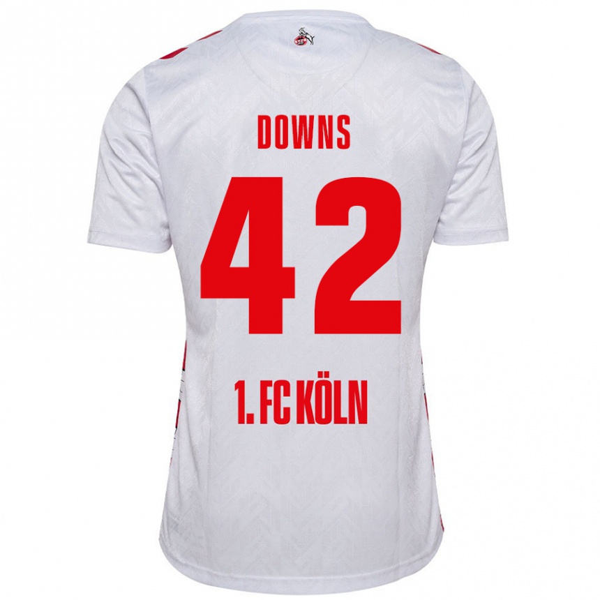 Niño Fútbol Camiseta Damion Downs #42 Blanco Rojo 1ª Equipación 2024/25 México