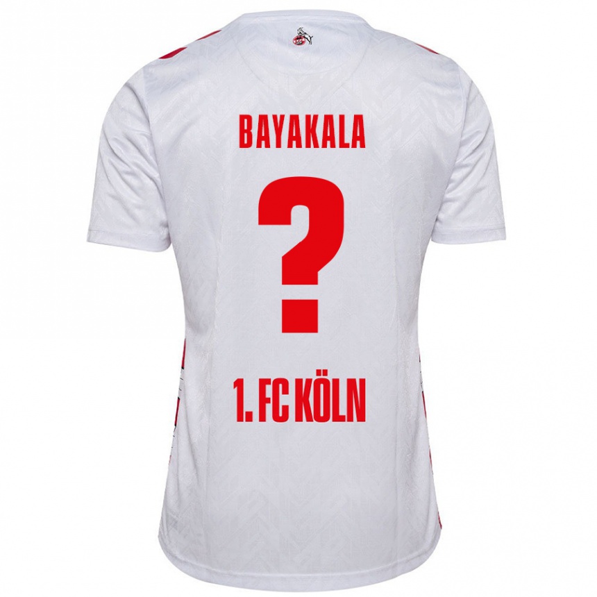 Niño Fútbol Camiseta Aaron Bayakala #0 Blanco Rojo 1ª Equipación 2024/25 México