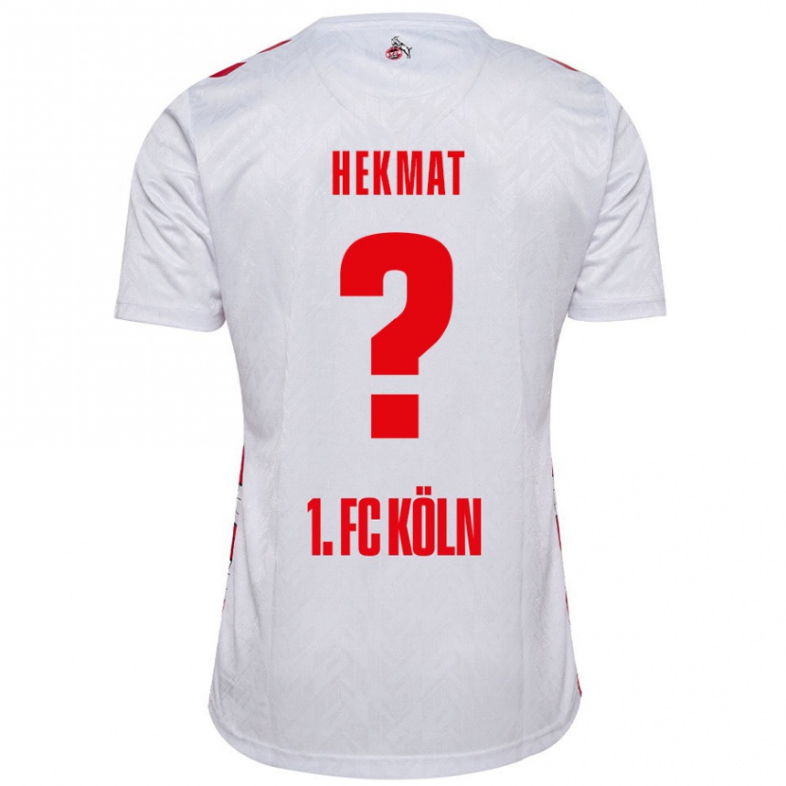 Niño Fútbol Camiseta Kian Hekmat #0 Blanco Rojo 1ª Equipación 2024/25 México