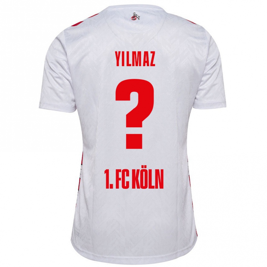 Niño Fútbol Camiseta Abdul-Malik Yilmaz #0 Blanco Rojo 1ª Equipación 2024/25 México