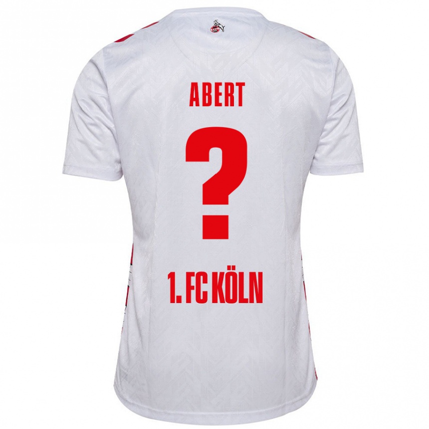 Niño Fútbol Camiseta Niklas Abert #0 Blanco Rojo 1ª Equipación 2024/25 México