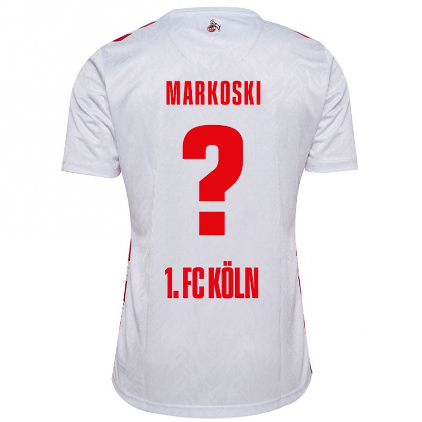 Niño Fútbol Camiseta Kristian Markoski #0 Blanco Rojo 1ª Equipación 2024/25 México