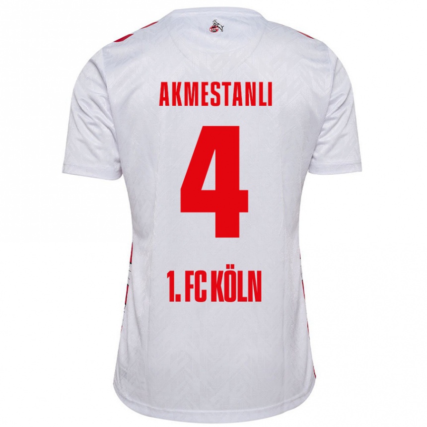 Niño Fútbol Camiseta Teoman Akmestanli #4 Blanco Rojo 1ª Equipación 2024/25 México