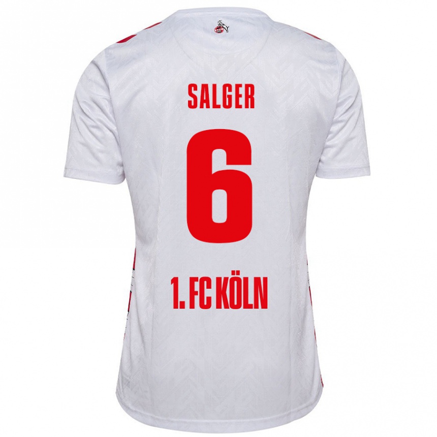 Niño Fútbol Camiseta Stephan Salger #6 Blanco Rojo 1ª Equipación 2024/25 México