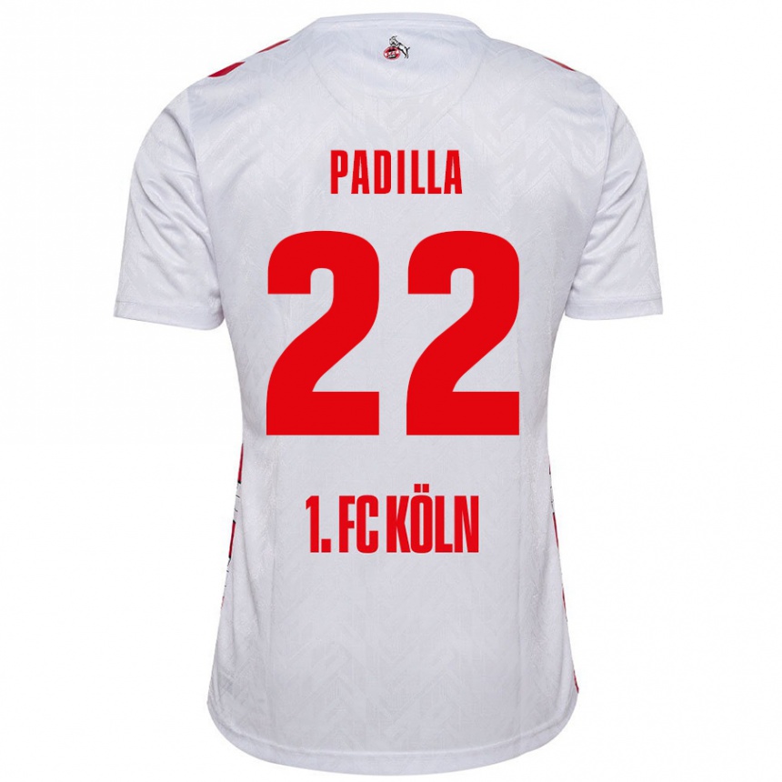 Niño Fútbol Camiseta Natalia Padilla #22 Blanco Rojo 1ª Equipación 2024/25 México