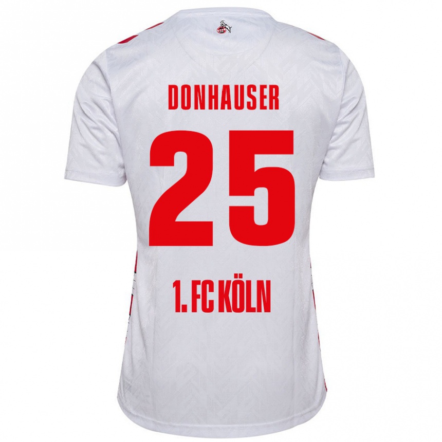 Niño Fútbol Camiseta Laura Donhauser #25 Blanco Rojo 1ª Equipación 2024/25 México