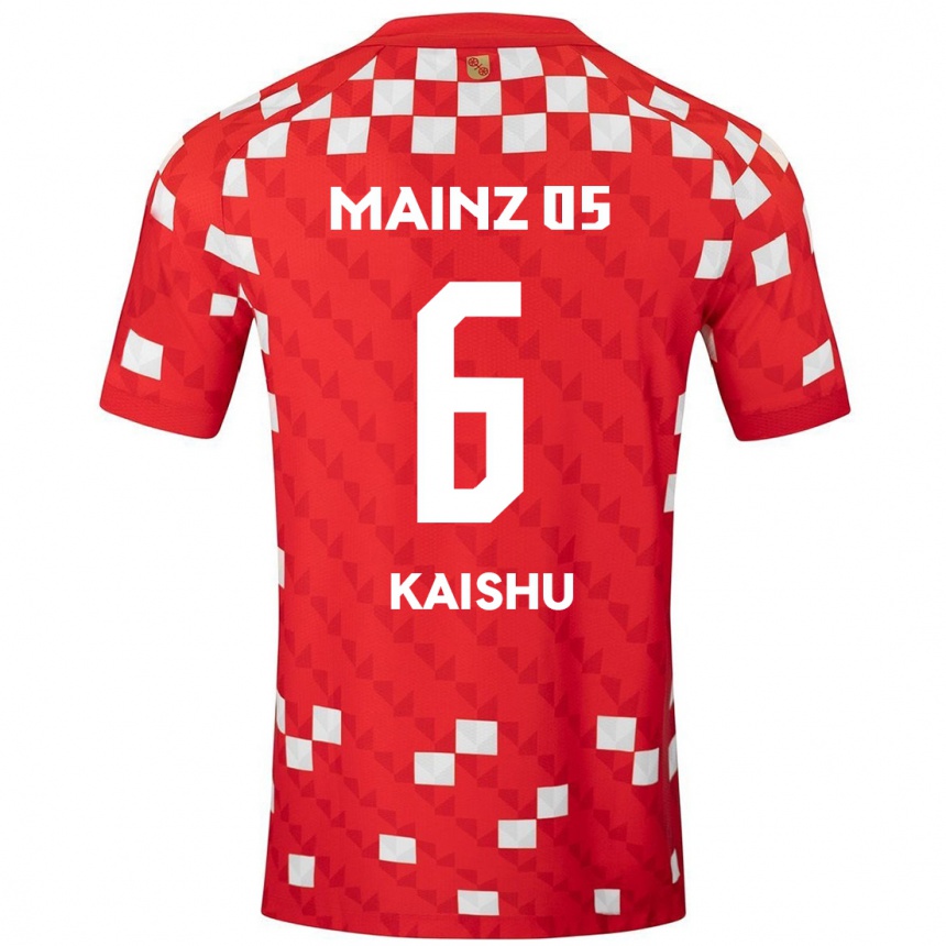 Niño Fútbol Camiseta Kaishu Sano #6 Blanco Rojo 1ª Equipación 2024/25 México